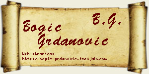 Bogić Grdanović vizit kartica